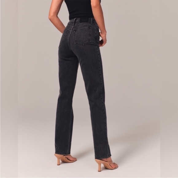 Abercrombie and fitch the 90s straight ultra high rise size 27/4R curve love - Picture 13 of 13